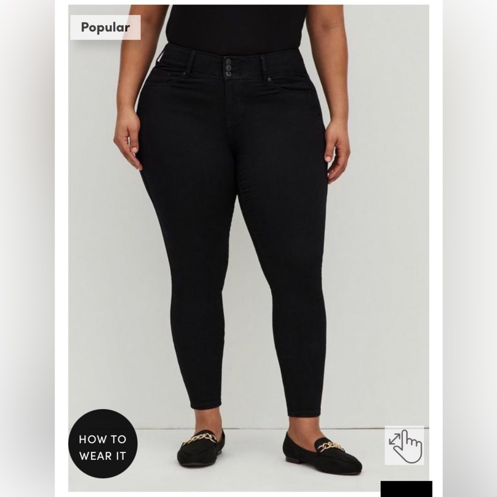 Torrid black jeggings EUC